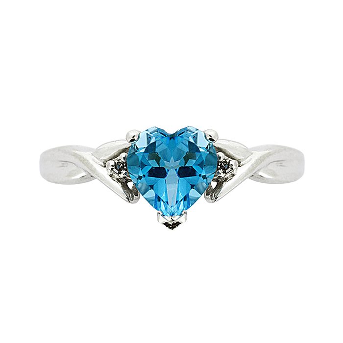 B Outhred heart blue topaz