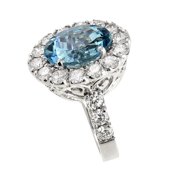 J Landers aquamarine ring