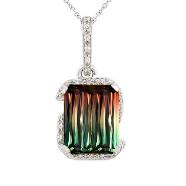 Mult-Coloured Tourmaline Pendant 1